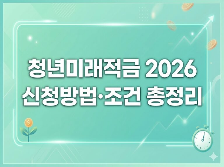 청년미래적금 신청방법 2026